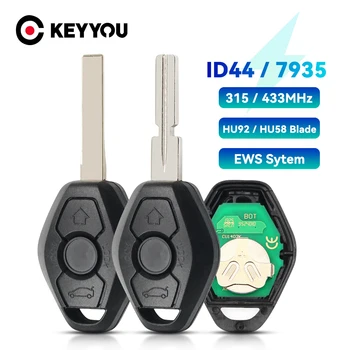 KEYYOU 3 Бутона за Дистанционен Ключ за кола За BMW X3 X5, Z3 Z4 E38 E39 E46 1/3/5/7 Серия EWS Система на Чип ID44 Бесключевой на Входа на Предавателя