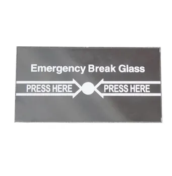 20pcs Disaster Стъкло Чисто английска панел за бутона за отказ Бутон за авариен изход се използва за подмяна на счупено стъкло