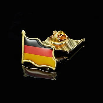 Германския Национален Флаг Се Вее Метален Ревера Шапка На Жени За Вратовръзка Немски Брошки Метална Икона