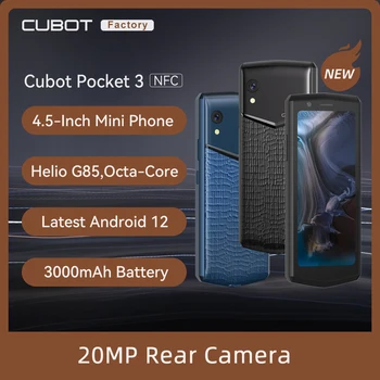 Cubot Pocket 3, 4,5-инчов мини-смартфон 2022 Хелио G85, Восьмиядерный, NFC, 4 GB RAM, 64 GB ROM, 3000 mah, Помещение 20 Mp