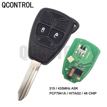 QCONTROL 2 Бутона Smart Remote Ключодържател с ID46 Чип 315/433 Mhz за Chrysler 300C Sebring PT Cruiser 05179516AA Без Етикети
