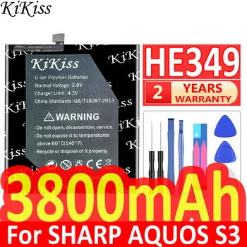 3800 ма KiKiss Мощна Батерия HE349 HE 349 HE-349 За SHARP AQUOS S3 Fs8032 Bateria 