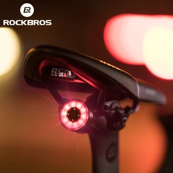 ROCKBROS Waring Мотор Задна Светлина USB Зареждане Водоустойчив Задна Светлина Двойна Скоба 7 Цвята Велосипеден Лампа, Аксесоари За Велосипед