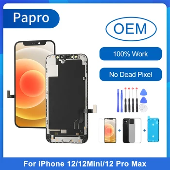 100% OEM За iPhone 12/12Pro/12mini/12Pro max С 3D Сензорен Дигитайзером в Събирането Без мъртви пиксели на LCD екрана Подмяна на Дисплея Подарък