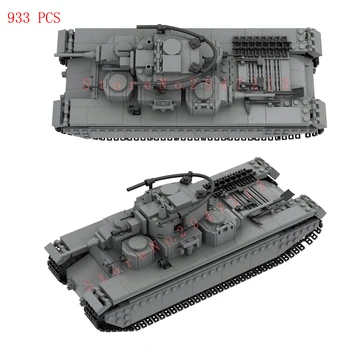 гореща военна техника от Втората Световна Война Армията на Съветския Съюз Тежък Танк Т-35 Битката за Москва военен модел Строителни Блокове на пистолет тухли играчки подарък