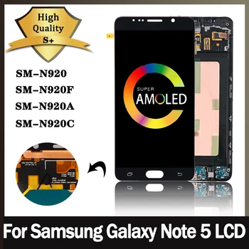 На оригиналния Samsung Galaxy Note 5 LCD дисплей N920 N920F N920A N920C LCD дисплей с Сензорен екран Дигитайзер За Samsung Note5 LCD