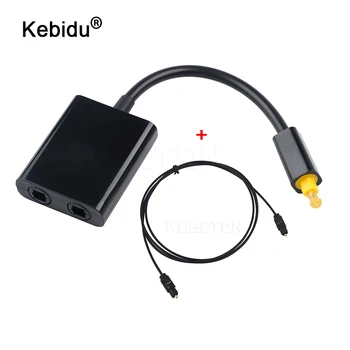 kebidu 1 M USB Мини Цифров Оптичен Кабел Toslink от един мъж към Мъж с Аудио от 1 до 2 Женски Сплитер Адаптер Micro Usb Кабел