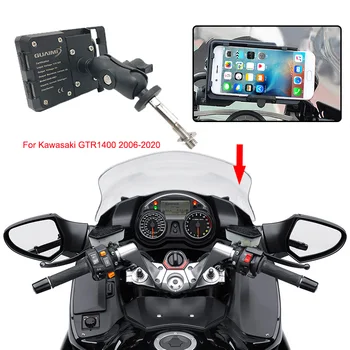 За Kawasaki GTR1400 GTR 1400 2006-2020 Мотоциклет USB Зарядно Устройство Държач за Мобилен Телефон 4,0-6,3 инча GPS Навигация Скоба