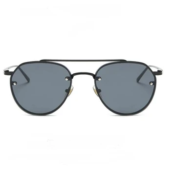 Мъжки поляризирани очила с овална метални рамки с нитове, на Фабричните Класически Слънчеви очила, Дизайнерски слънчеви очила